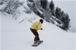Скоростной спуск на сноуборде :)