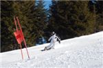 Слаломная трасса для лыжников покорилась Лёхе и на сноуборде.